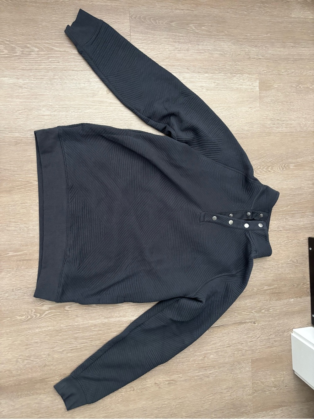 Goodfellow & Co Dark Blue Mock Neck Pullover with Snap Buttons
